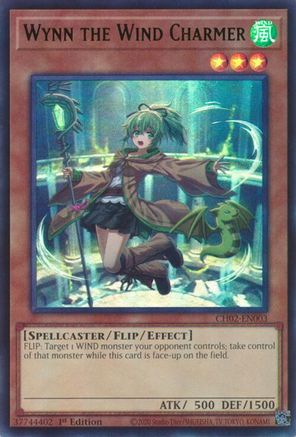 Wynn the Wind Charmer (Ultra Rare) - CH02-EN003 - THE CHRONICLES DECK: Spirit Charmers (All-Foil Edition) 1st Edition