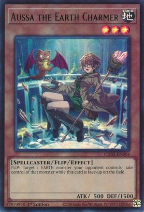 Aussa the Earth Charmer (Ultra Rare) - CH02-EN004 - THE CHRONICLES DECK: Spirit Charmers (All-Foil Edition) 1st Edition