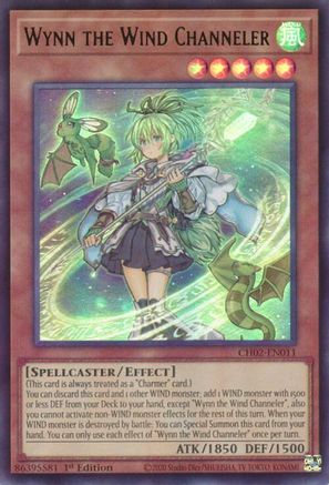 Wynn the Wind Channeler - CH02-EN011 - THE CHRONICLES DECK: Spirit Charmers (All-Foil Edition) 1st Edition