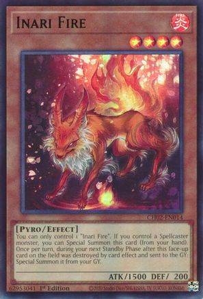 Inari Fire - CH02-EN014 - THE CHRONICLES DECK: Spirit Charmers (All-Foil Edition) 1st Edition