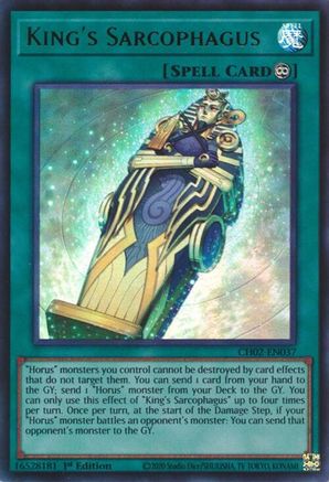 King's Sarcophagus - CH02-EN037 - THE CHRONICLES DECK: Spirit Charmers (All-Foil Edition) 1st Edition