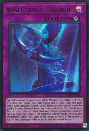 Angel Statue - Azurune - CH02-EN040 - THE CHRONICLES DECK: Spirit Charmers (All-Foil Edition) 1st Edition