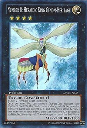 Number 8: Heraldic King Genom-Heritage (ABYR-EN045) - Abyss Rising 1st Edition