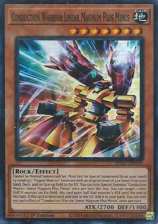 Conduction Warrior Linear Magnum Plus Minus (BPRO-EN099) - Burst Protocol 1st Edition