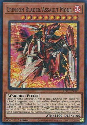 Crimson Blader/Assault Mode (BPRO-EN008) - Burst Protocol 1st Edition
