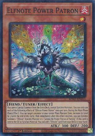 Elfnote Power Patron (BPRO-EN013) - Burst Protocol 1st Edition
