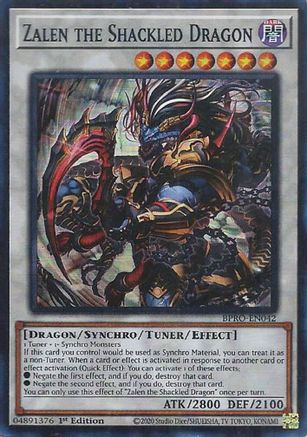 Zalen the Shackled Dragon - BPRO-EN042 - Burst Protocol 1st Edition
