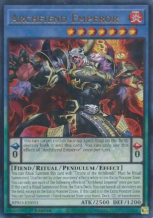 Archfiend Emperor (BPRO-EN031) - Burst Protocol 1st Edition