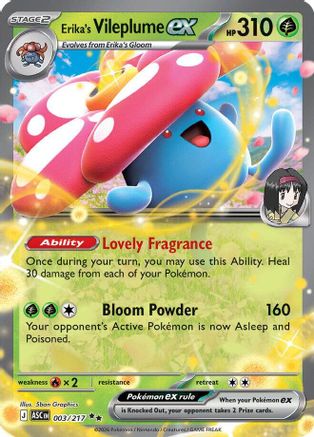 Erika's Vileplume ex 3 - ME Ascended Heroes Holofoil