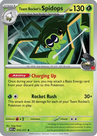 Team Rocket's Spidops 19 - ME Ascended Heroes Holofoil