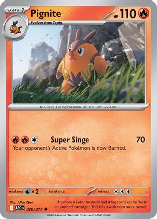 Pignite - 030/217 - ME Ascended Heroes Reverse Holofoil