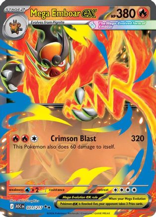 Mega Emboar ex - 031/217 31 - ME Ascended Heroes Holofoil