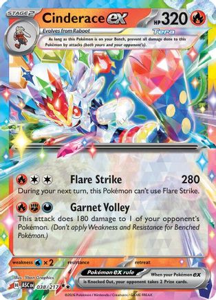 Cinderace ex 38 - ME Ascended Heroes Holofoil
