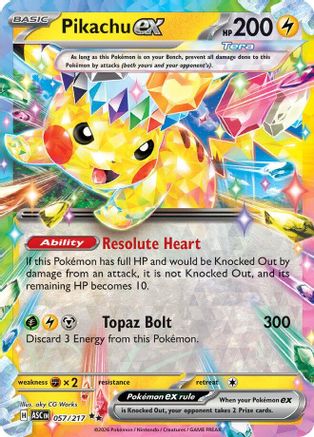 Pikachu ex - 057/217 57 - ME Ascended Heroes Holofoil