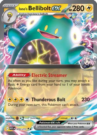 Iono's Bellibolt EX - 070/217 - ME Ascended Heroes Holofoil