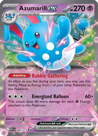 Azumarill EX - 084/217 - ME Ascended Heroes Holofoil