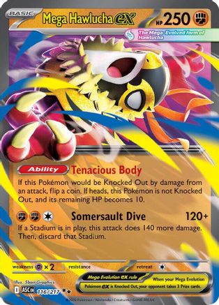 Mega Hawlucha ex - 116/217 116 - ME Ascended Heroes Holofoil