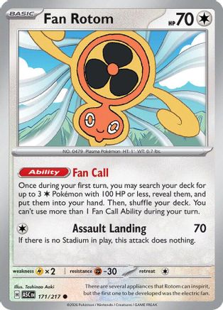 Fan Rotom - 171/217 171 - ME Ascended Heroes Reverse Holofoil