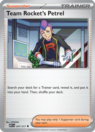 Team Rocket's Petrel - 207/217 - ME Ascended Heroes Reverse Holofoil