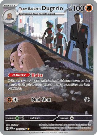 Team Rocket's Dugtrio - 239/217 239 - ME Ascended Heroes Holofoil