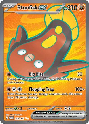 Stunfisk EX - 252/217 - ME Ascended Heroes Holofoil