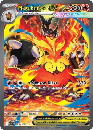 Mega Emboar ex - 273/217 273 - ME Ascended Heroes Holofoil