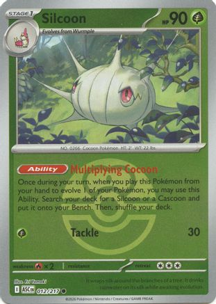 Silcoon (Love Ball) - 012/217 - ME Ascended Heroes Reverse Holofoil