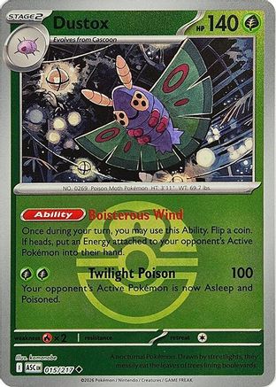 Dustox - 015/217 (Love Ball) 15 - ME Ascended Heroes Reverse Holofoil