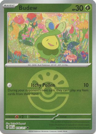 Budew (Friend Ball) - 016/217 - ME Ascended Heroes Reverse Holofoil