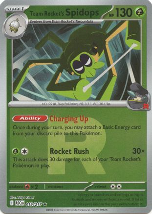 Team Rocket's Spidops (Team Rocket) - 019/217 - ME Ascended Heroes Reverse Holofoil