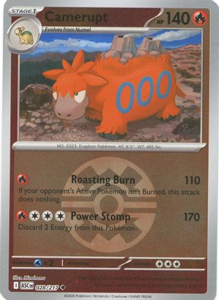 Camerupt (Quick Ball) - 028/217 - ME Ascended Heroes Reverse Holofoil