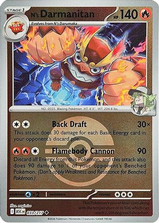 N's Darmanitan (Poke Ball) 33 - ME Ascended Heroes Reverse Holofoil
