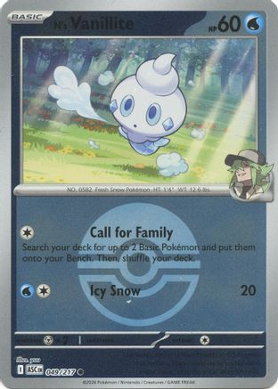 N's Vanillite (Poke Ball) - 049/217 - ME Ascended Heroes Reverse Holofoil