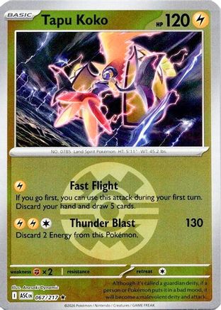 Tapu Koko (Quick Ball) 67 - ME Ascended Heroes Reverse Holofoil