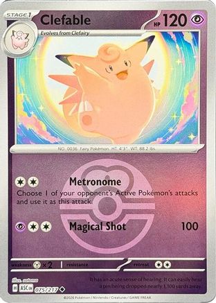 Clefable (Love Ball) 75 - ME Ascended Heroes Reverse Holofoil