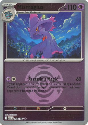 Mismagius (Dusk Ball) - 086/217 - ME Ascended Heroes Reverse Holofoil