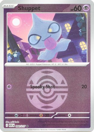 Shuppet (Dusk Ball) - 090/217 - ME Ascended Heroes Reverse Holofoil