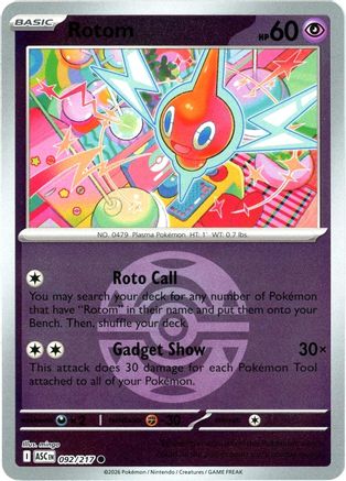 Rotom (Dusk Ball) - 092/217 - ME Ascended Heroes Reverse Holofoil