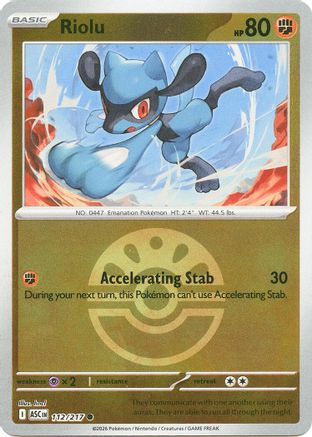 Riolu (Friend Ball) - 112/217 - ME Ascended Heroes Reverse Holofoil