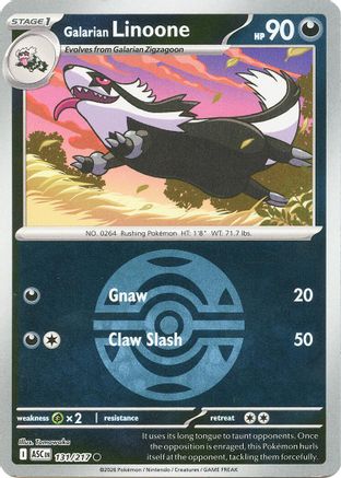 Galarian Linoone (Dusk Ball) - 131/217 - ME Ascended Heroes Reverse Holofoil
