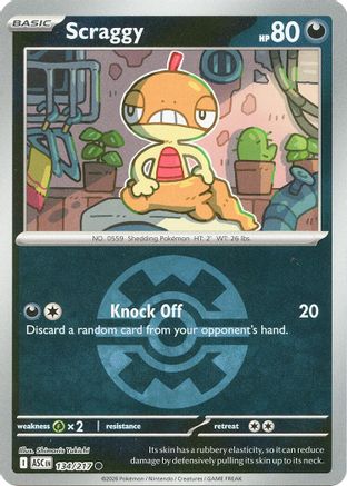 Scraggy (Quick Ball) - 134/217 - ME Ascended Heroes Reverse Holofoil