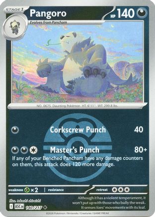 Pangoro (Love Ball) - 140/217 - ME Ascended Heroes Reverse Holofoil