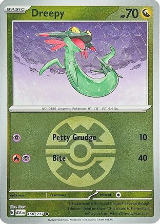 Dreepy - 158/217 (Quick Ball) 158 - ME Ascended Heroes Reverse Holofoil