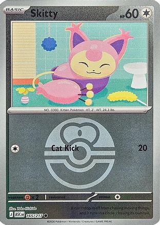 Skitty (Love Ball) - 165/217 - ME Ascended Heroes Reverse Holofoil