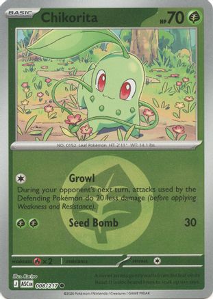 Chikorita (Energy Symbol Pattern) - 8/217 - ME Ascended Heroes Reverse Holofoil