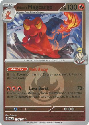 Ethan's Magcargo (Energy Symbol Pattern) - 024/217 - ME Ascended Heroes Reverse Holofoil