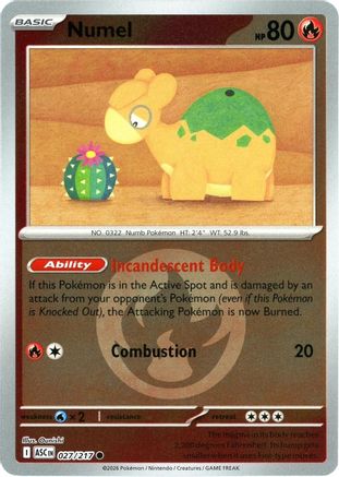 Numel - 027/217 (Energy Symbol Pattern) 27 - ME Ascended Heroes Reverse Holofoil