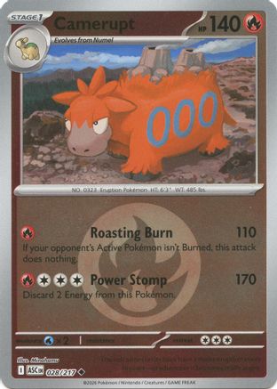 Camerupt (Energy Symbol Pattern) - 028/217 - ME Ascended Heroes Reverse Holofoil