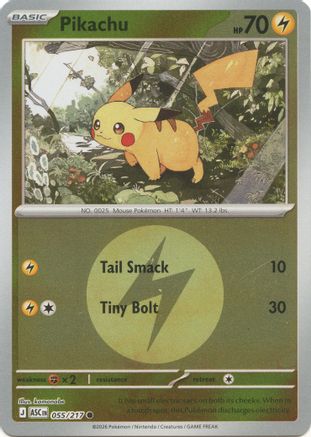 Pikachu (Energy Symbol Pattern) - 055/217 - ME Ascended Heroes Reverse Holofoil