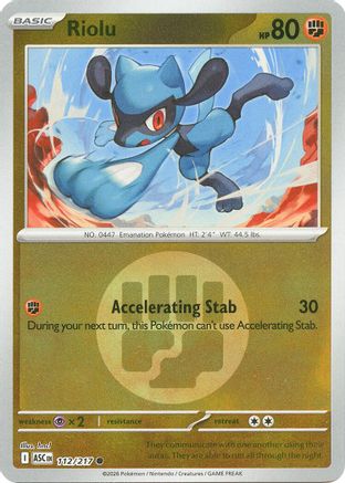 Riolu (Energy Symbol Pattern) - 112/217 - ME Ascended Heroes Reverse Holofoil